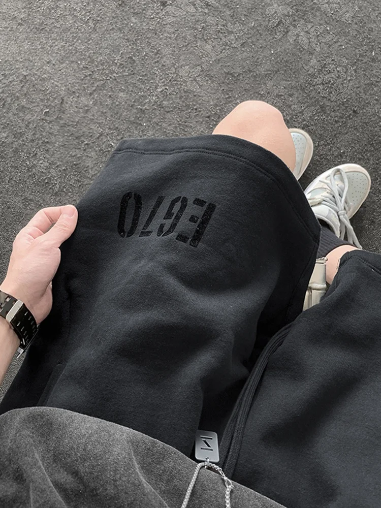 

American Sle Baskeall Sport orts Men's Summer Oversize High Street Casual Loose Five-Quarter Guard Trendy Brand