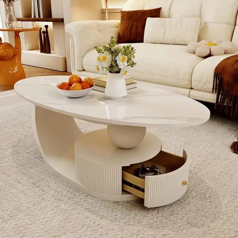 

Living Room Luxury Side Table Aesthetic Minimalist Nordic Modern Coffee Tables Minimalist Save Space Couchtisch Trendy Furniture