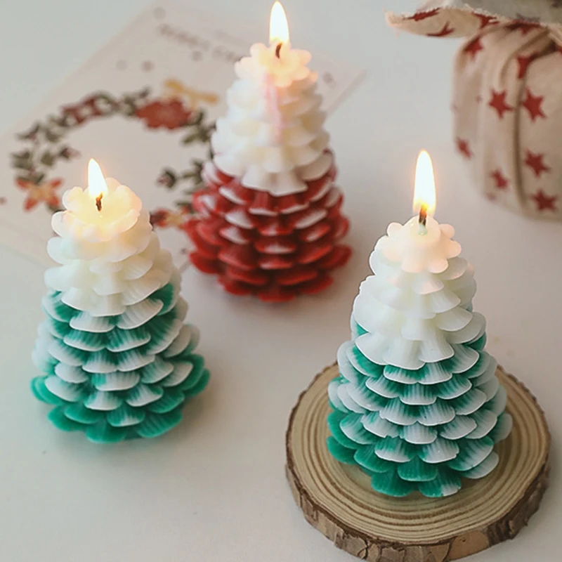 Creative Christmas Tree Aromatherapy Candle Soybean Wax Scented Candle New Year Navidad Party Gifts Xmas Home Decoration 2025