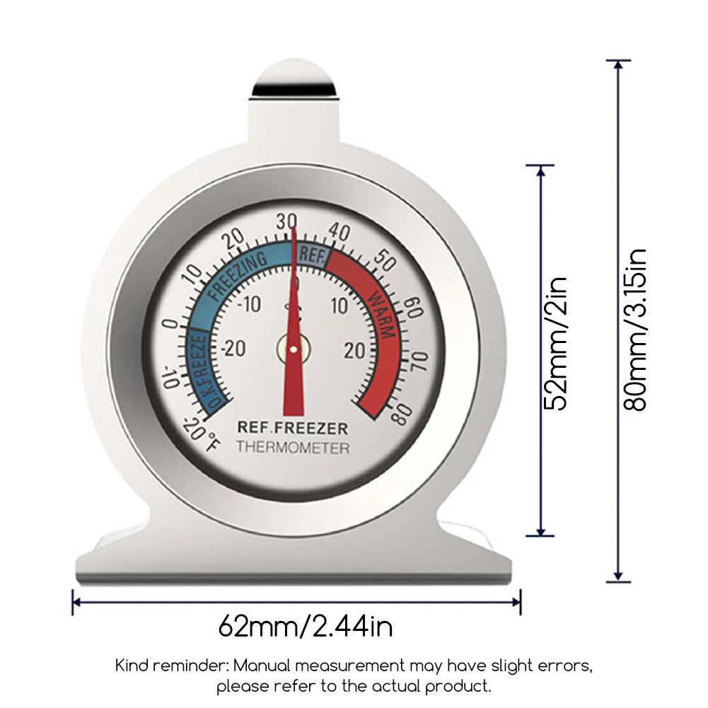 High-Temperature Resistant Stainless Steel Refrigerator Thermometer,Household Kitchen Food Thermometer,For Baking,Barbecue Grill