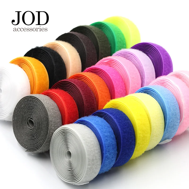 2Meter*2cm DIY Hook and Loop No Adhesive Fastener Tape Nylon Button Sewing Garment Bags DIY Magic Klitband Patch