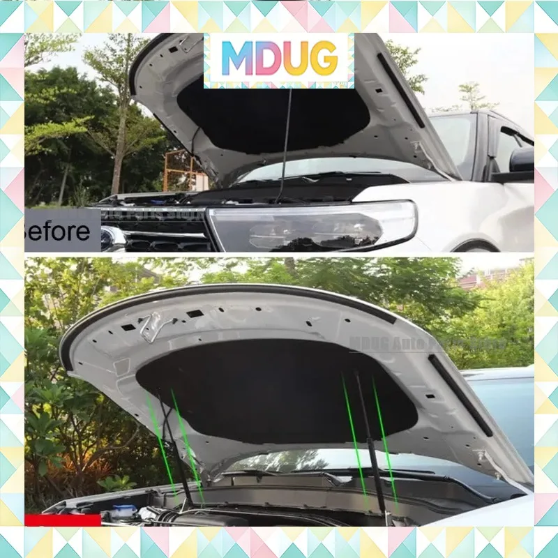 MDUG for Ford Explorer U625 2025 2024 2023 2022 2021 2020 Front Bonnet Hood Gas Struts Support Holders Replacement 1 Set