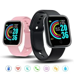 Relógio digital feminino masculino esportes bluetooth pedômetro monitor de freqüência cardíaca android rastreador à prova dwaterproof água pulseira inteligente wy68