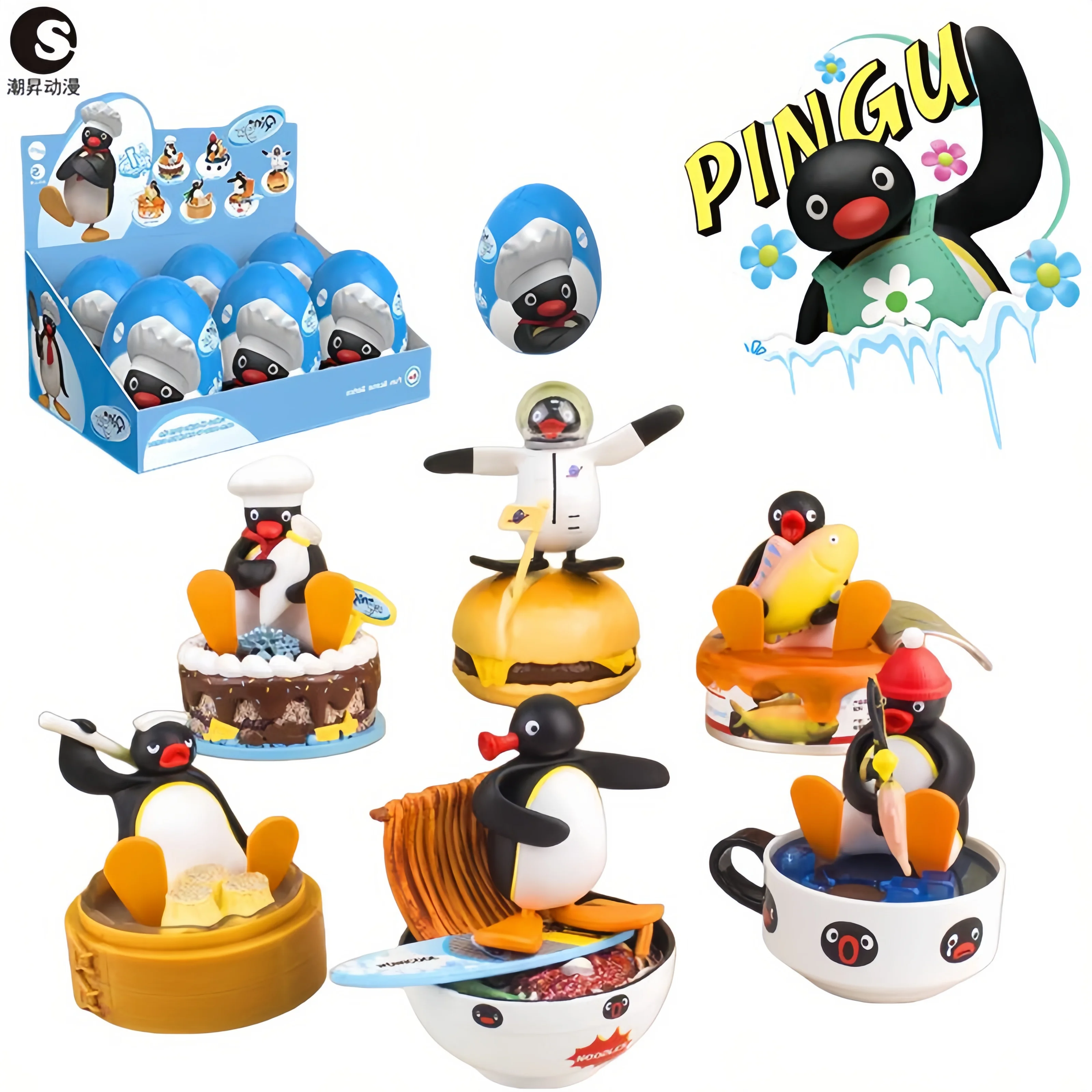 

Genuine Pingu Series Interesting Scene Multiple Styles Gashapon Blind Box Trendy Toy Desktop Ornament Mystery Box Surprise Gifts