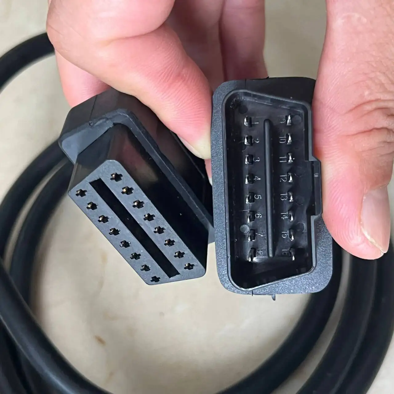 

OBD2 16-контактный разъем 16-контактный удлинительный кабель OBDII Адаптер автоматического диагностического разъема