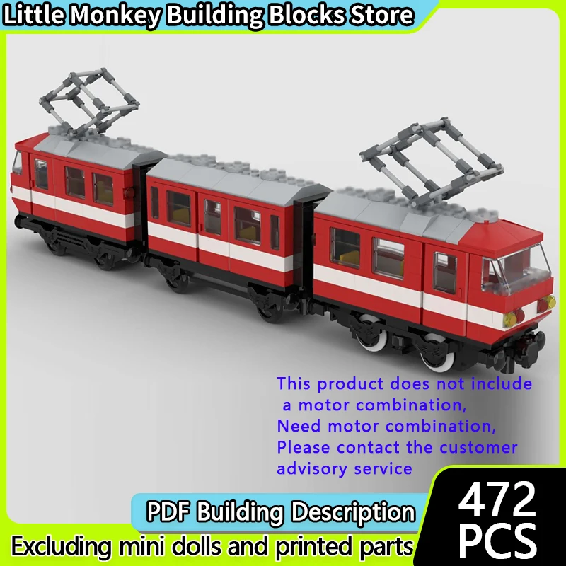

City Car Model MOC Building Bricks Railway Motor Passenger Train Modular Technology Children Holiday Gifts Assemble Toys Suit