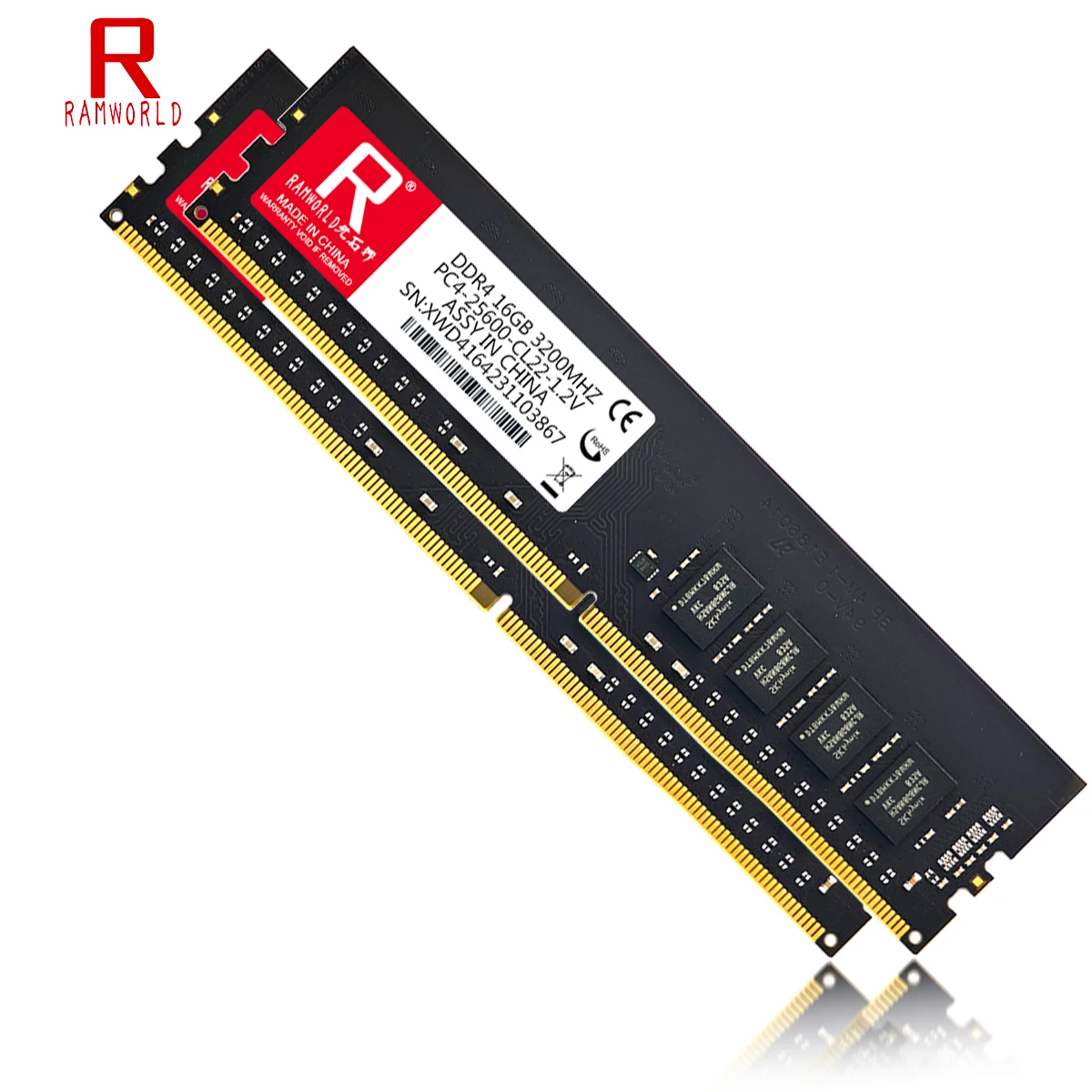 

RAMWORLD RAM DDR4 Memories 16GB 3200MHz Desktop Memoria Ram PC4 25600 1.2V DIMM Computer Memory