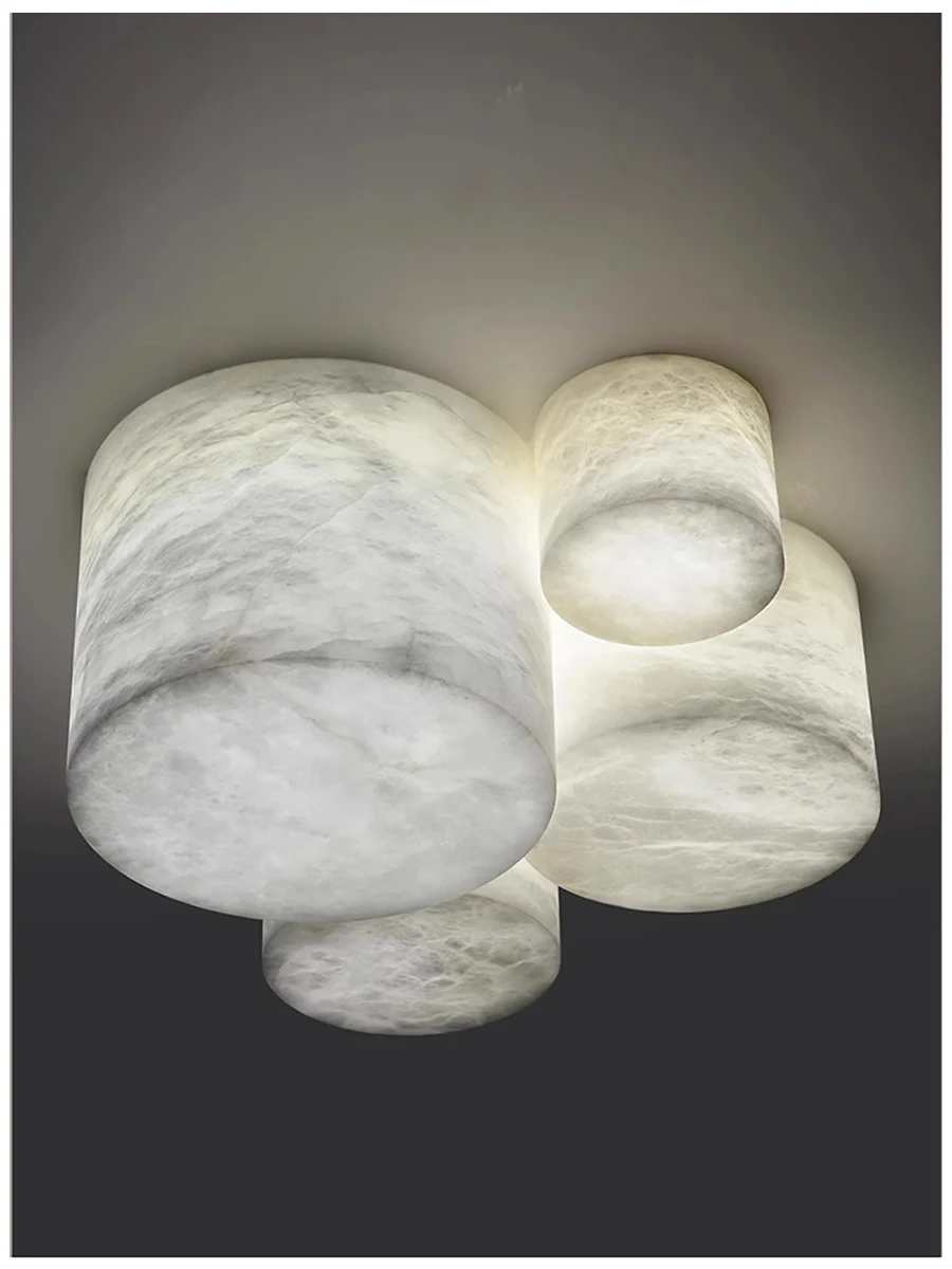 

Modern Home Decoration Small Marble Ceiling Lamp Led 2024 New Design Spanish Marble Lustres for Bedroom Hallway