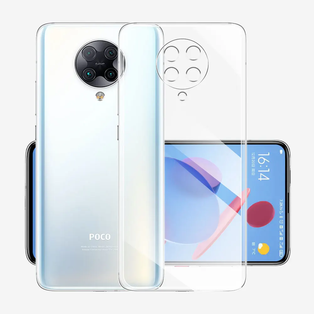 For Xiaomi Poco F2 Pro Clear Case Silicon Soft Cover For Poco F2 Pro Phone Case For PocoF2Pro Clear Ultra Thin Bumper Coque