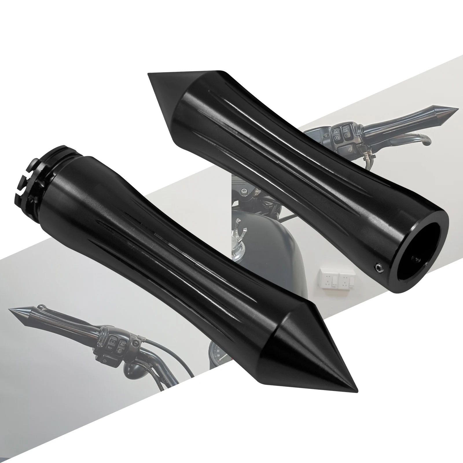 

Motorcycle Black Spike Handlebar 1" Hand Bar Grips For Harley For Sportster XL 883 For Touring For Street Glide FLHX For Dyna