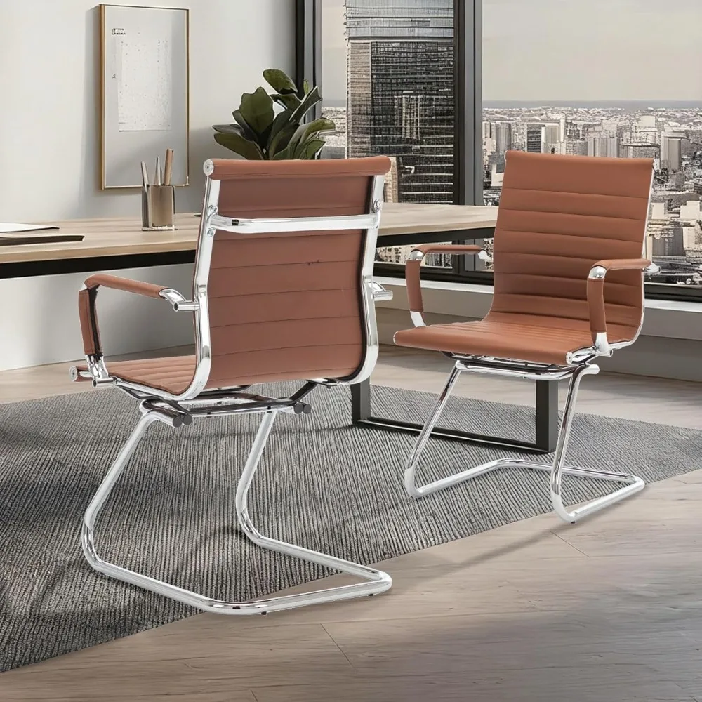 كرسي ضيوف للاستقبال في المكتب مع مجموعة أذرع مكونة من كراسي غرفة الانتظار الثابتة المصنوعة من جلد البولي يوريثان وكرسي غرفة الاستقبال #1