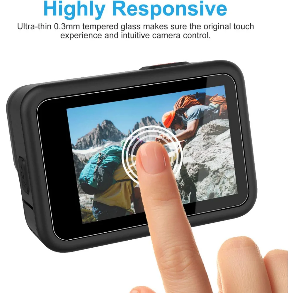 Protector de pantalla de vidrio templado para GoPro Hero 11 10 9, película protectora de lente negra, accesorios de cámara Gopro 9