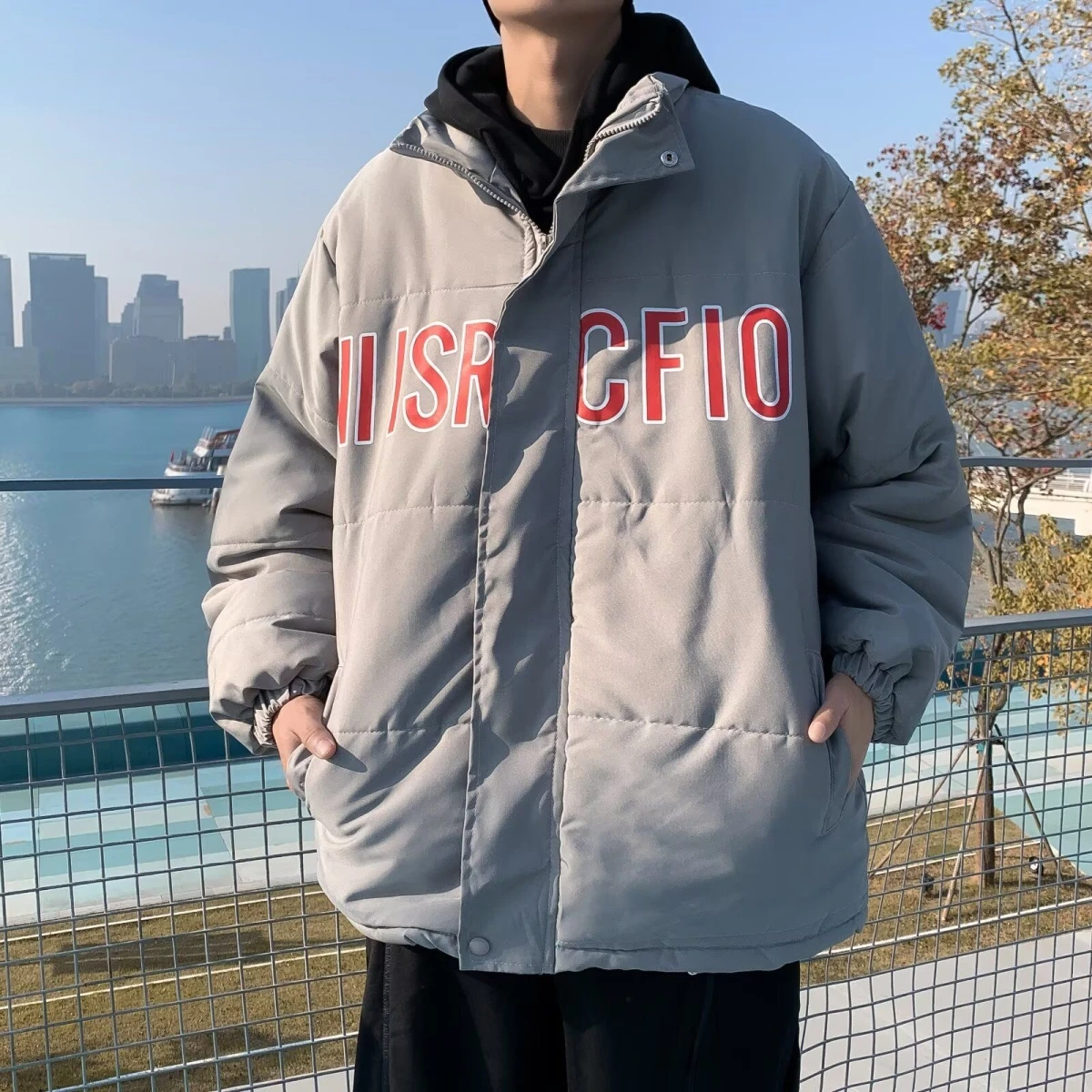 

Новинка 2024, мужская хлопковая куртка Thiened, зимнее теплое спортивное повседневное модное пальто с хлебом, длинное пальто из полиэфирного волокна на молнии C...