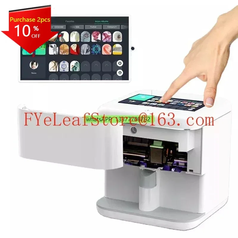 Portable Digital Intelligent Nail Art Printer 3D Touch Screen Mobile Nail Printing Machine With Wifi Manicure Nail Art Equipment