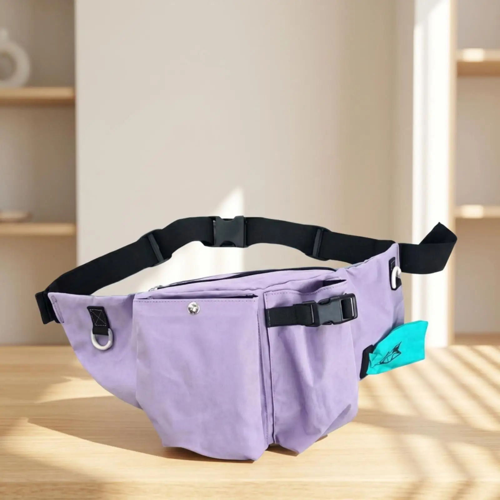 Large Oxford Outdoor Waist Pack Secure Dog Bag Waste Dispenser Storage for Pet Walking Training