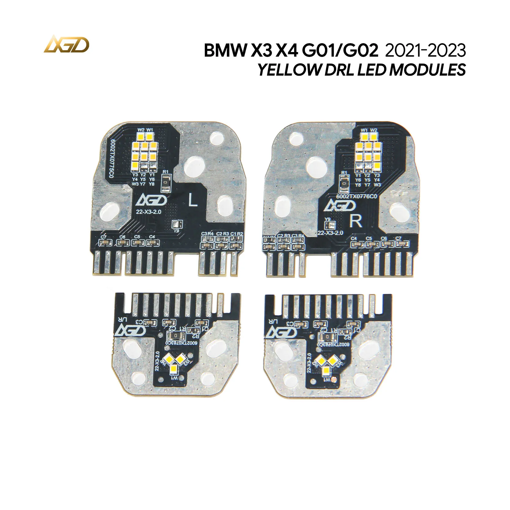 

Yellow Angel Eyes LED Boards For 2022 2023 BMW G01 G02 LCI X3 X4 X3M X4M F97 F98 LED Fits EU Version LED Headlight