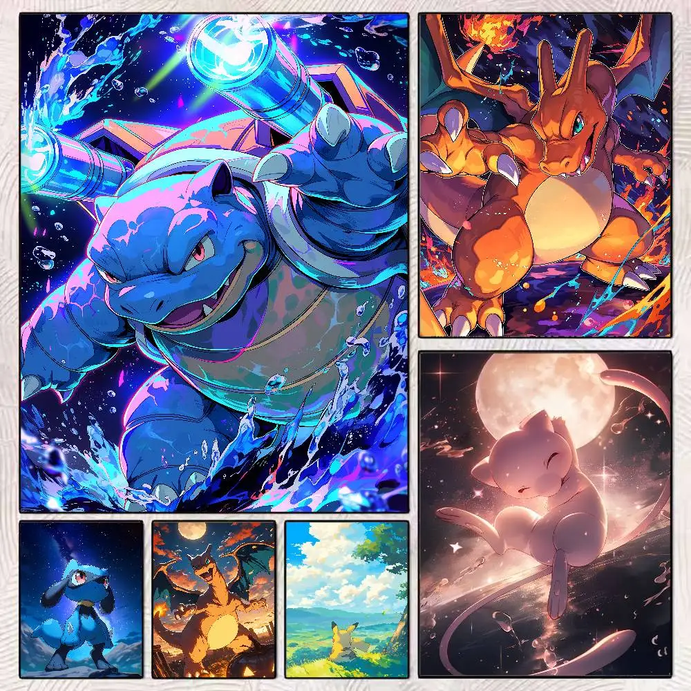 Pokemon Arcanine Anime Poster HD Canvas Wall Art Waterproof Print Painting Bedroom Living Room Home Decor Gift - view 4
