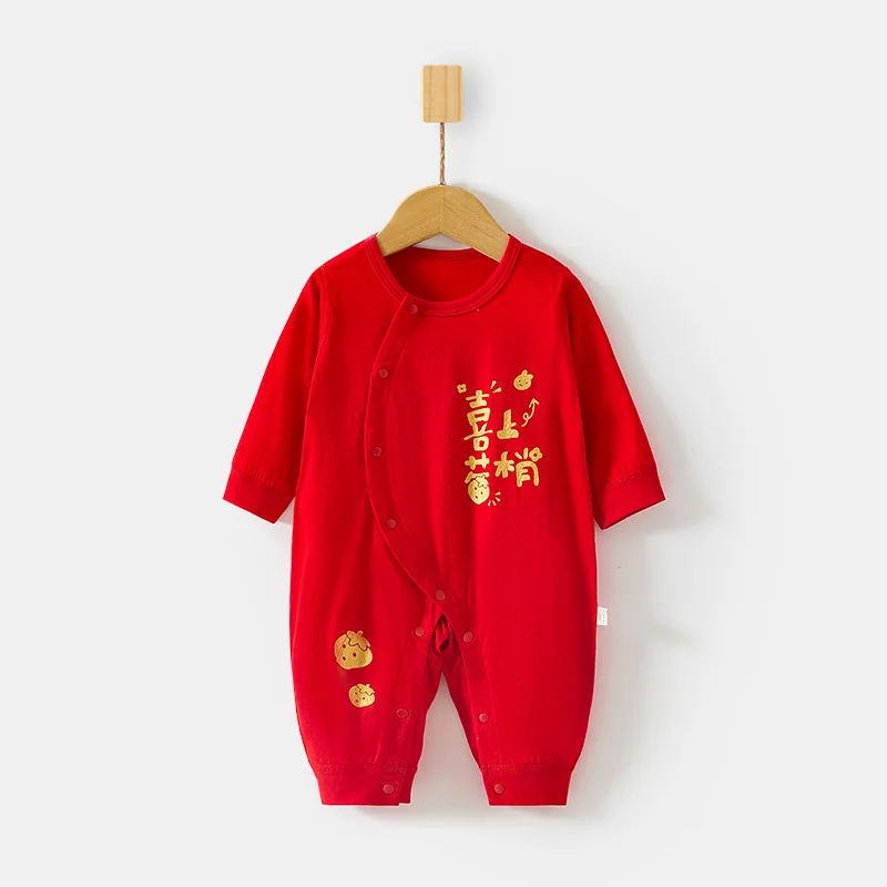 Neugeborenen-Sommer-Strampler Baby Echtes Rot und Dünn Knochenloser Neugeborenen-Romper Langarm Baby Sommer Klimaanlagen-Kleidung