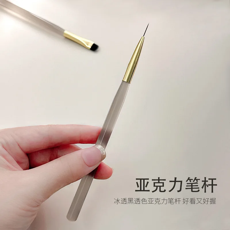 Russian Style Nail Painting Lines Drawing Blending Gradient Painting Phototherapy Acrylic Pen Brush Nail Brushes Manicure Tools