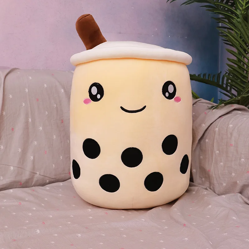 Boba Plush 9.8inch Kawaii Plushies Bubble Tea Cute Pillow Soft Brown Milk Tea Stuffed Animal for Kids/Girls/Boys