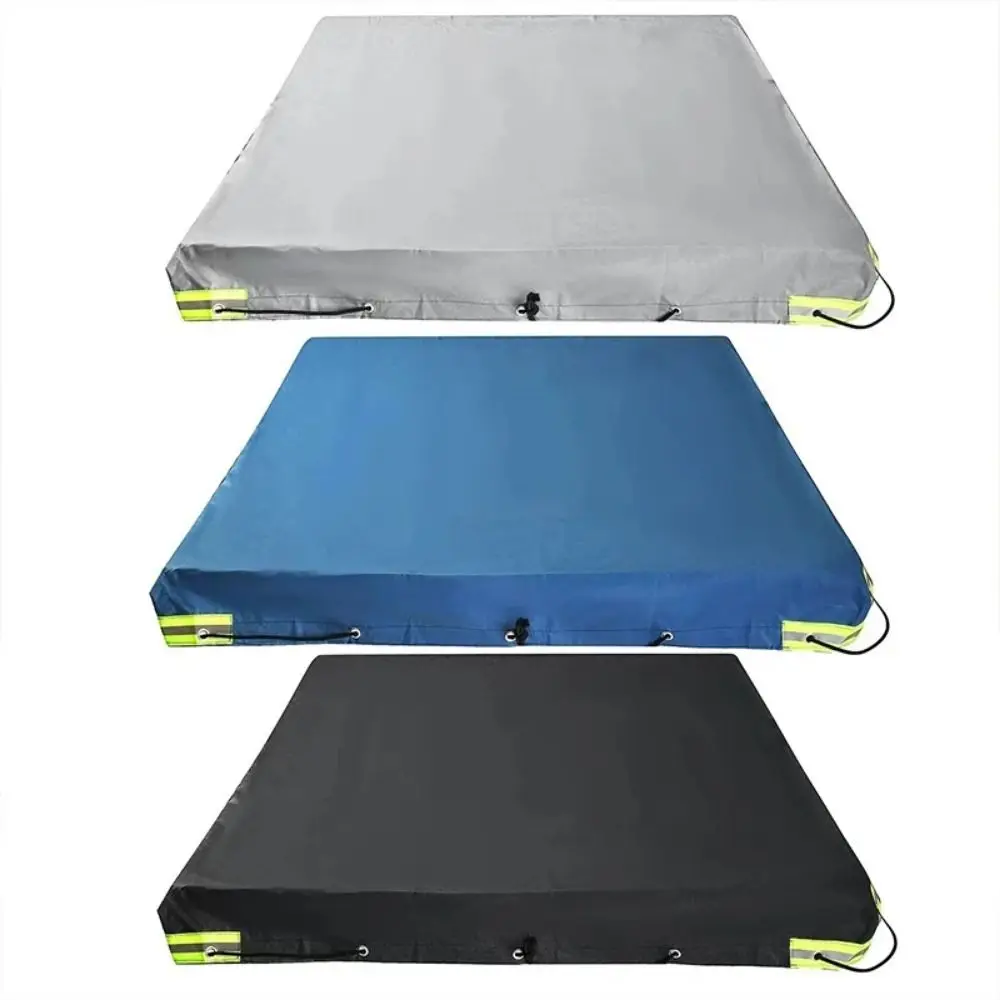 420D Oxford Car Tarpaulin Trailer Cover Dustproof Universal Truck Canopy Anti-UV with Reflective Strip Trailer Tarp view 6