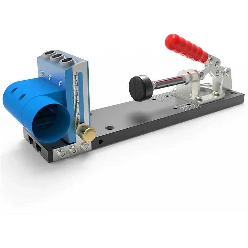 Adjustable dual-purpose woodworking oblique hole punch