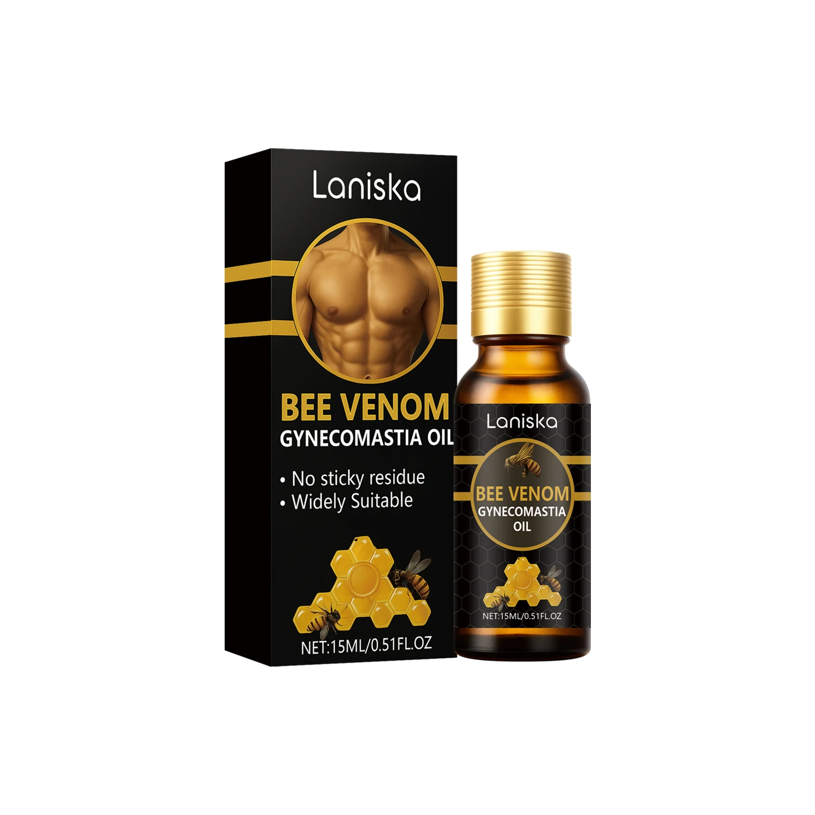 Men's Chest Care Essential Oil Shaping Skin Contours to Showcase Men's Body Curves Massage Oil