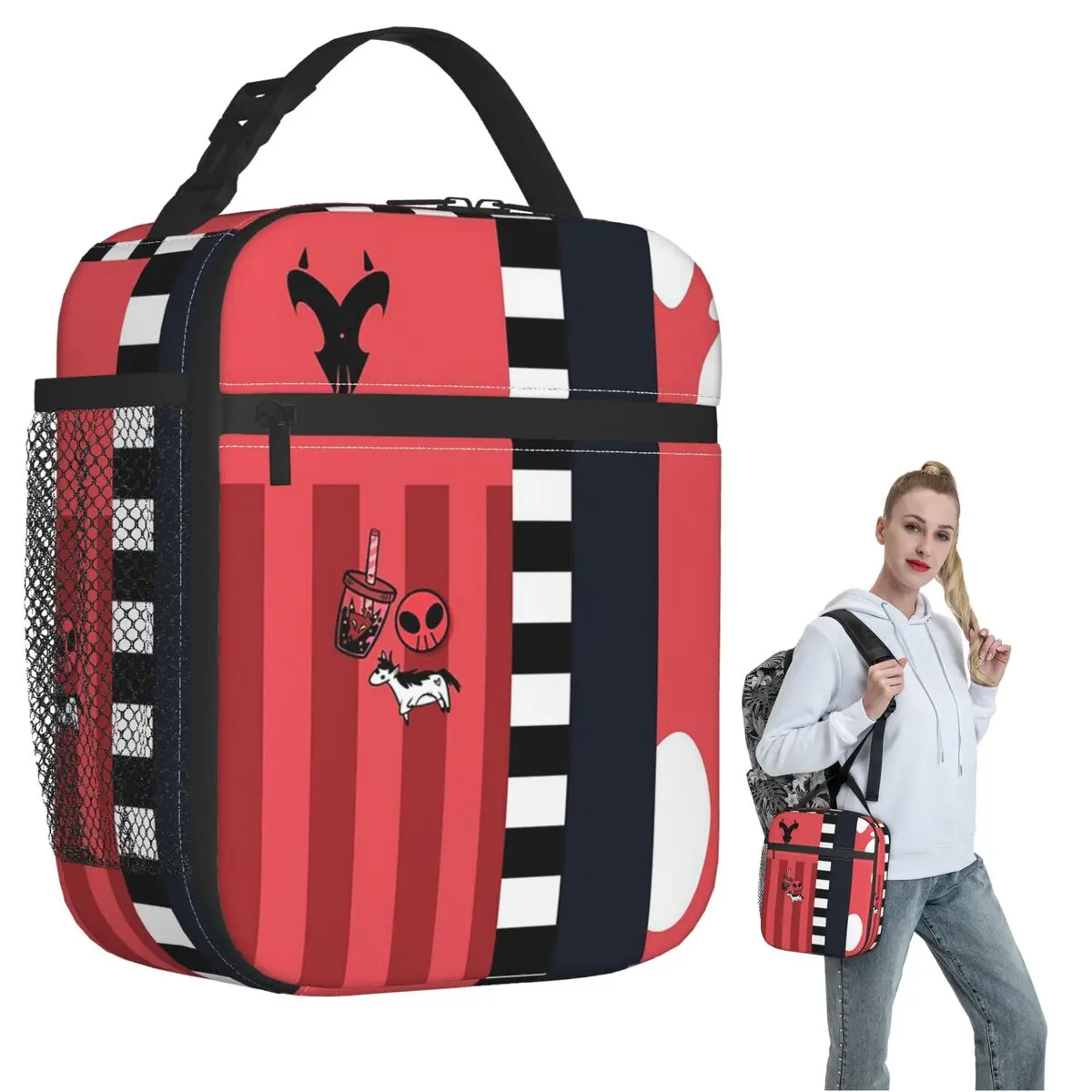 

Helluva Boss - Термосумка для обедов Blitzo для женщин и детей, портативная коробка для еды, термосумка для обедов