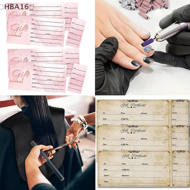 네일 고객 프리미엄 종이 카드에 완벽한 골드 반짝이 장식이 있는 우아한 빈 상품권 카드