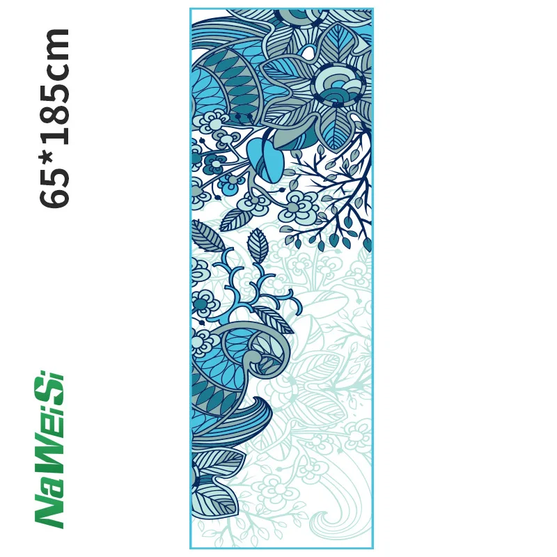 

New Fleece Printed Workout Towel 63*185cm Ultra Fine Fiber Smooth Touch Breathable Foldable Non Slip Yoga Home Gym Mat Pad