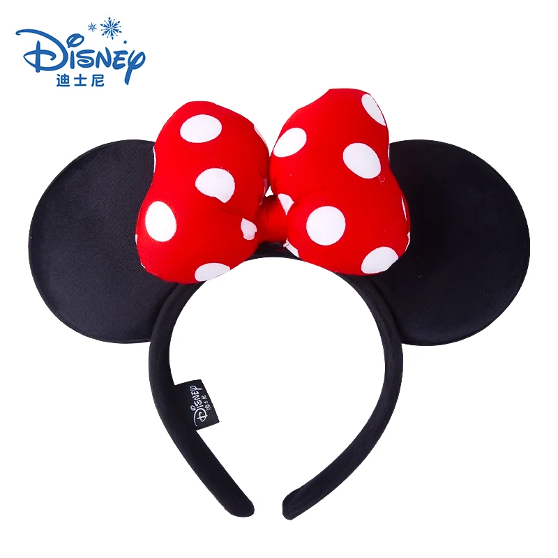 Disney Headband Genuine Mickey Minnie Headpiece Big Bow Children'S Disney Headband Women S Version Lovely Headwear Birthday Gift