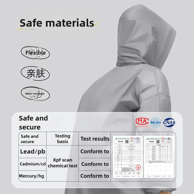 معطف واق من المطر غير القابل للتصرف، محمول للسفر، ملابس خارجية للبالغين، للجنسين، معطف مطر سميك طويل لكامل الجسم للمطر الثقيل