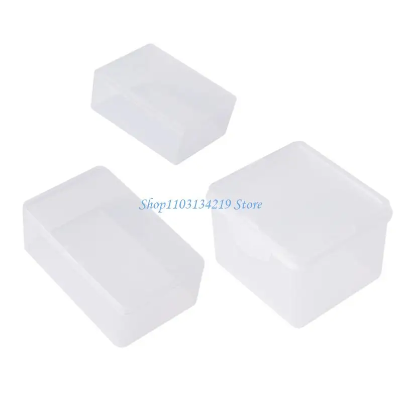 N5KC Rectangular Plastic Clear Storage Box Jewelry Beads Collection Container Organiz