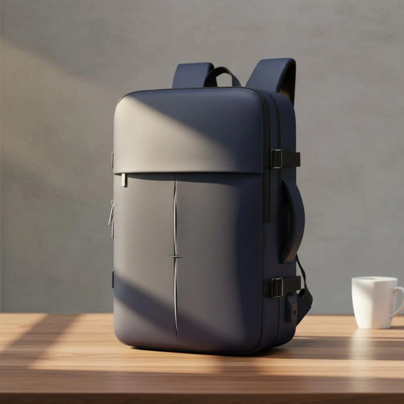 Business Travel Backpack Multiple Compartments Expandable Travel Backpack Padded Shoulder Straps for Men, Commute