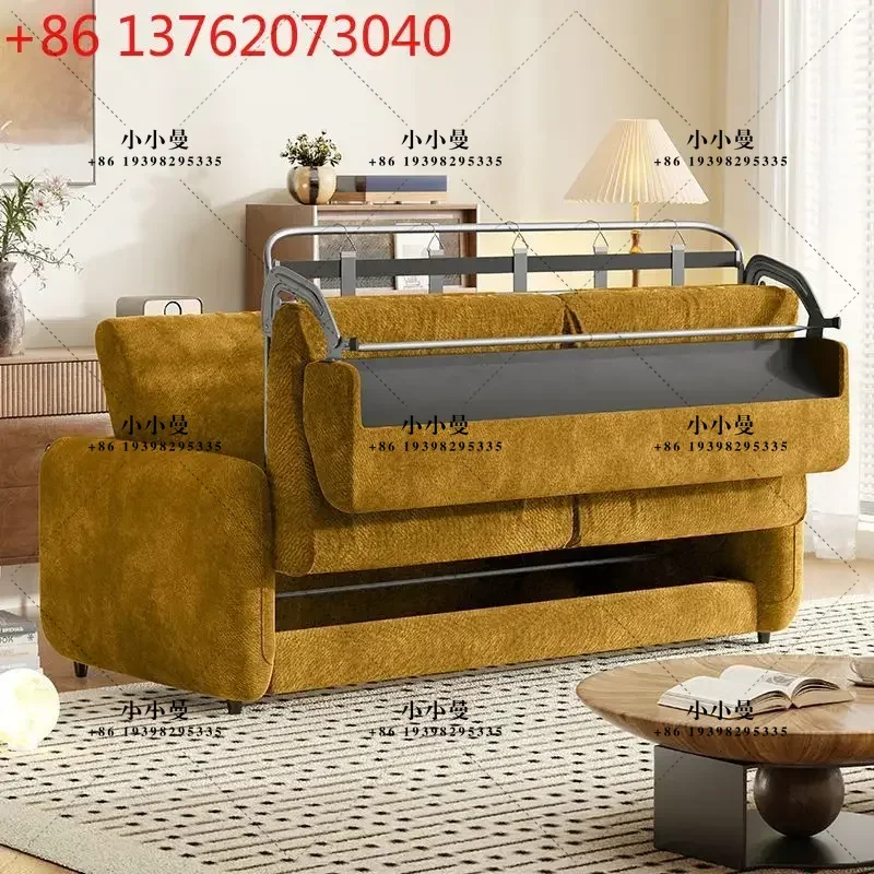 Nordic-style sofa bed with mattress, foldable, multifunctional living room single and double sofa bed
