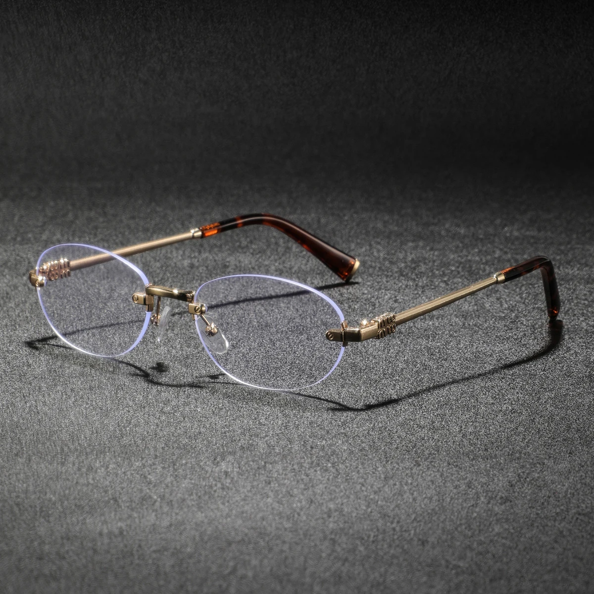 1. メンズ用、クラシックなデザインのフレームレス、金属製の - Men'S Fashion Non Prescription Glasses のレビューと価格