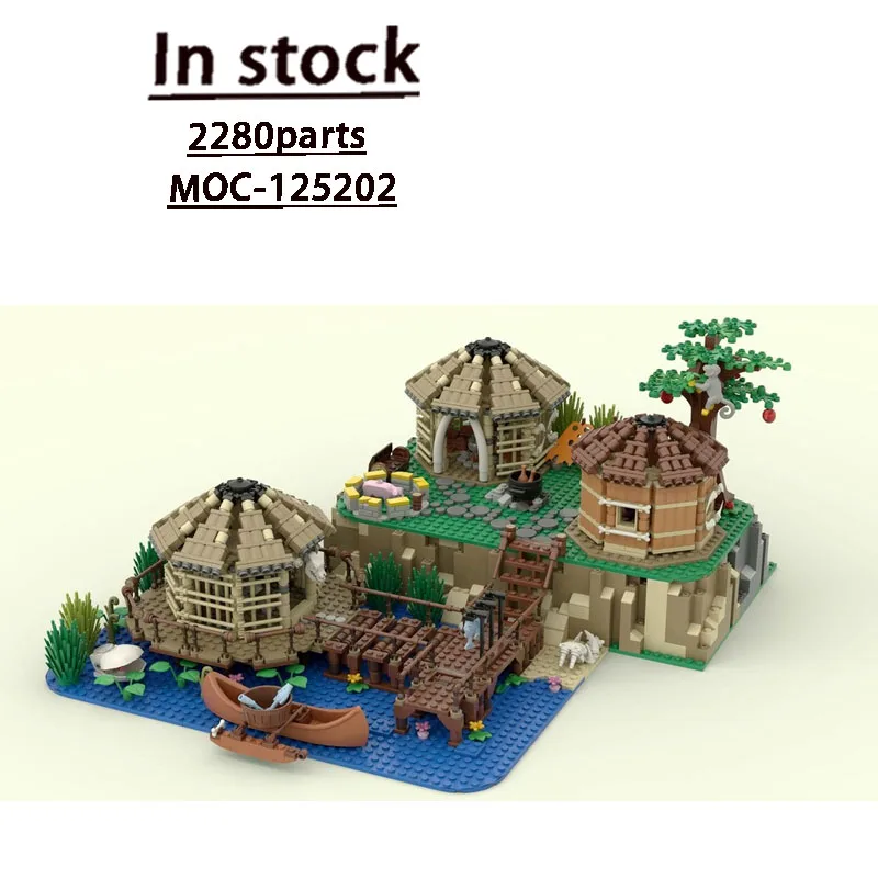 

MOC-125202 Retro City Prehistoric Village Building Block Model 2280 Parts MOC Boys Children's Birthday Christmas Toy Gift