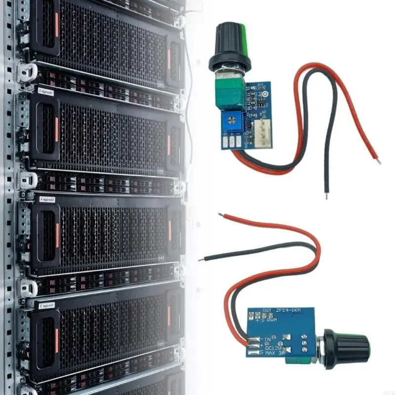 M6CB Manual 4 Controlador velocidade do ventilador PWM com interruptor Regulador ventilador ajustável
