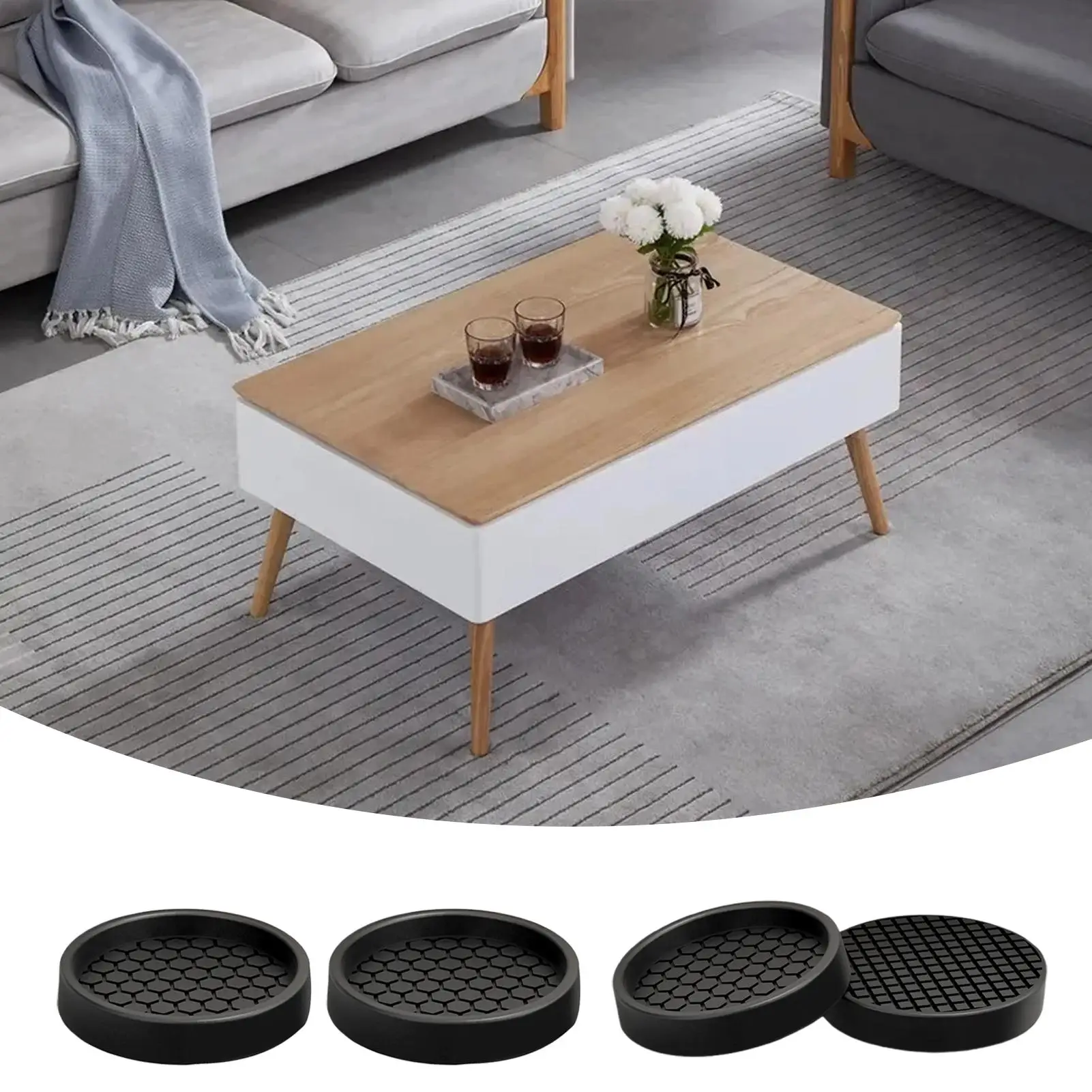 Furniture Pads For Hardwood Floors 4 Pieces Noise Reduction Grippers Feet Protectors Furniture Sliders For Hardwood Floors For
