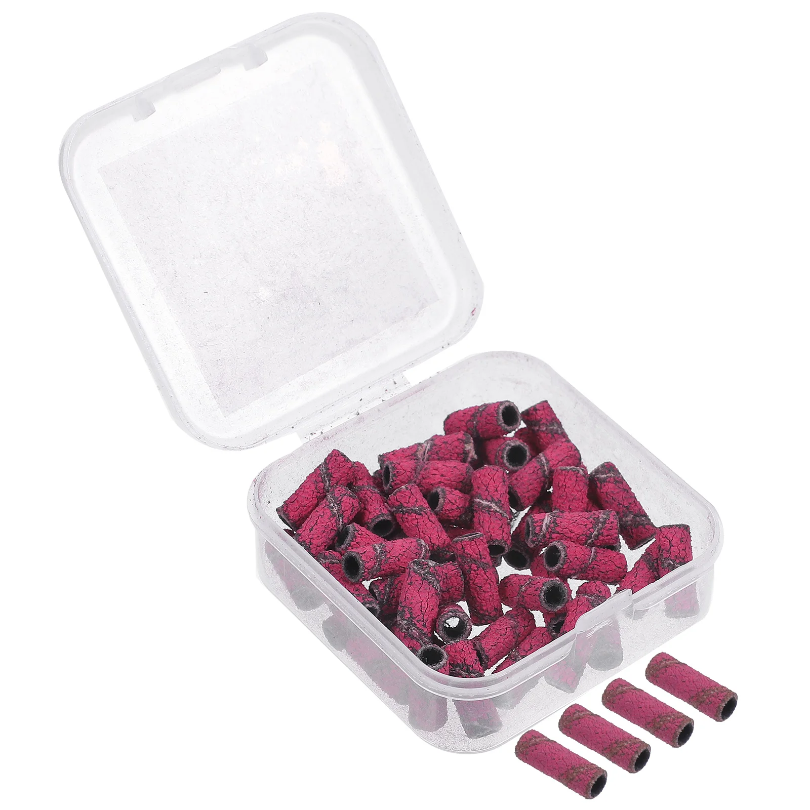 

50 Pcs Nail Sanding Bands Mini Portable Rings 80 Grit For Manicure Drills Bits Acrylic Nails Convenient And Practical