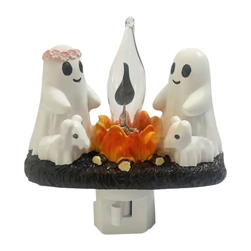 

Ghost Campfire Night Lights Halloween Spooky Light 3D LED Fire Lamp Ghost Lights Halloween Decoration For Garden Home Decor