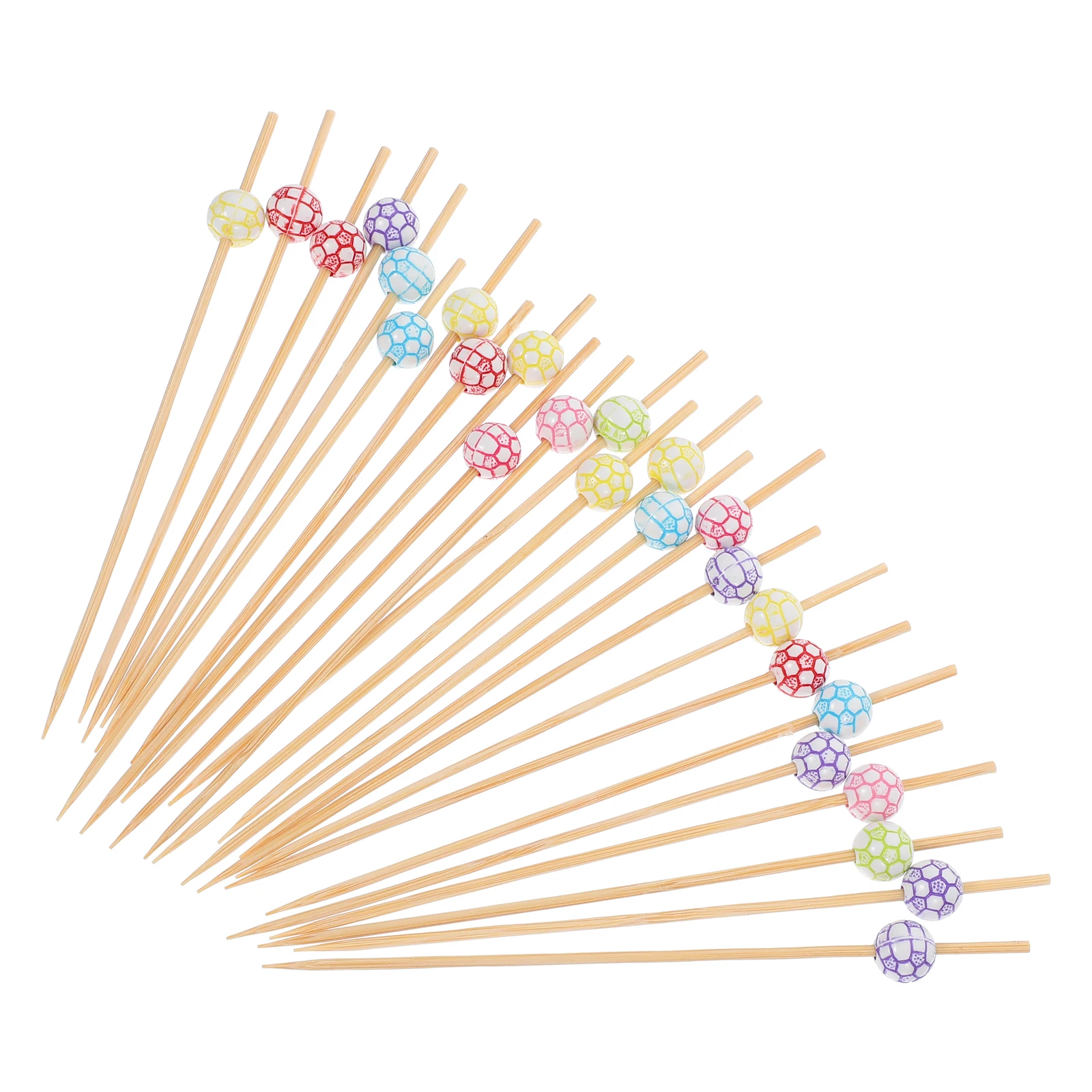 

100pcs Bamboo Picks 12CM Fruit Skewers Cocktail Sticks for Party Decorative Toothpicks Appetizers Fruits Forks Dessert Skewers