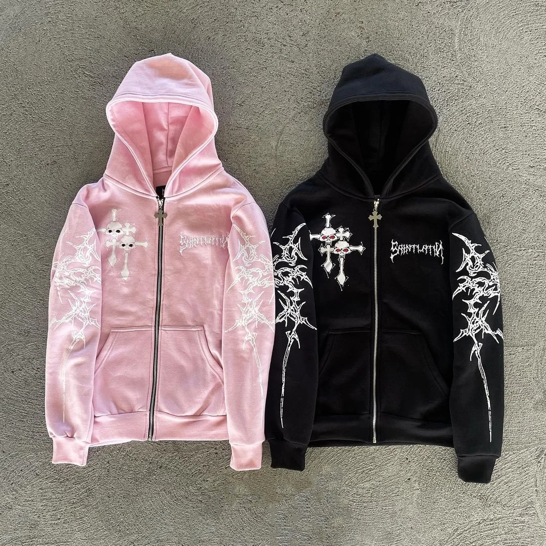 y2k Wome clothing hoodies Printed Pattern Pullover Sweatshirt streetwear Oversized Punk Vintage kpop Anime long-sleeved winter