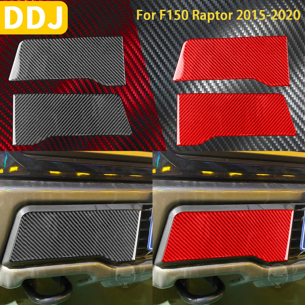 

For Ford F150 Raptor 2015-2020 Accessories Carbon Fiber Exterior Front Bumper Lip Cover Trim Sticker Modification Decoration