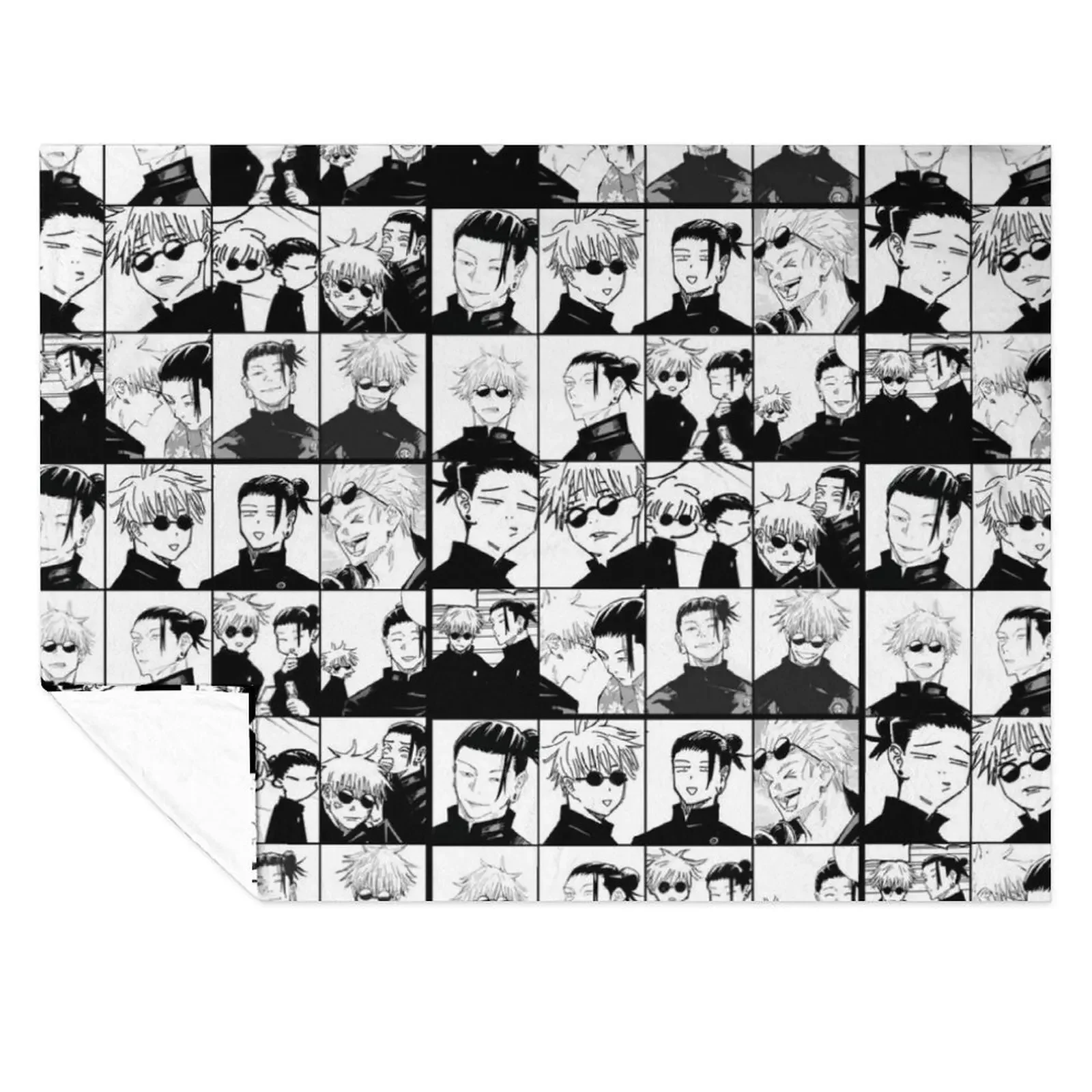 

geto x gojo collage- manga panel Throw Blanket halloween Personalized Gift Sofa Quilt Decorative Throw Blankets