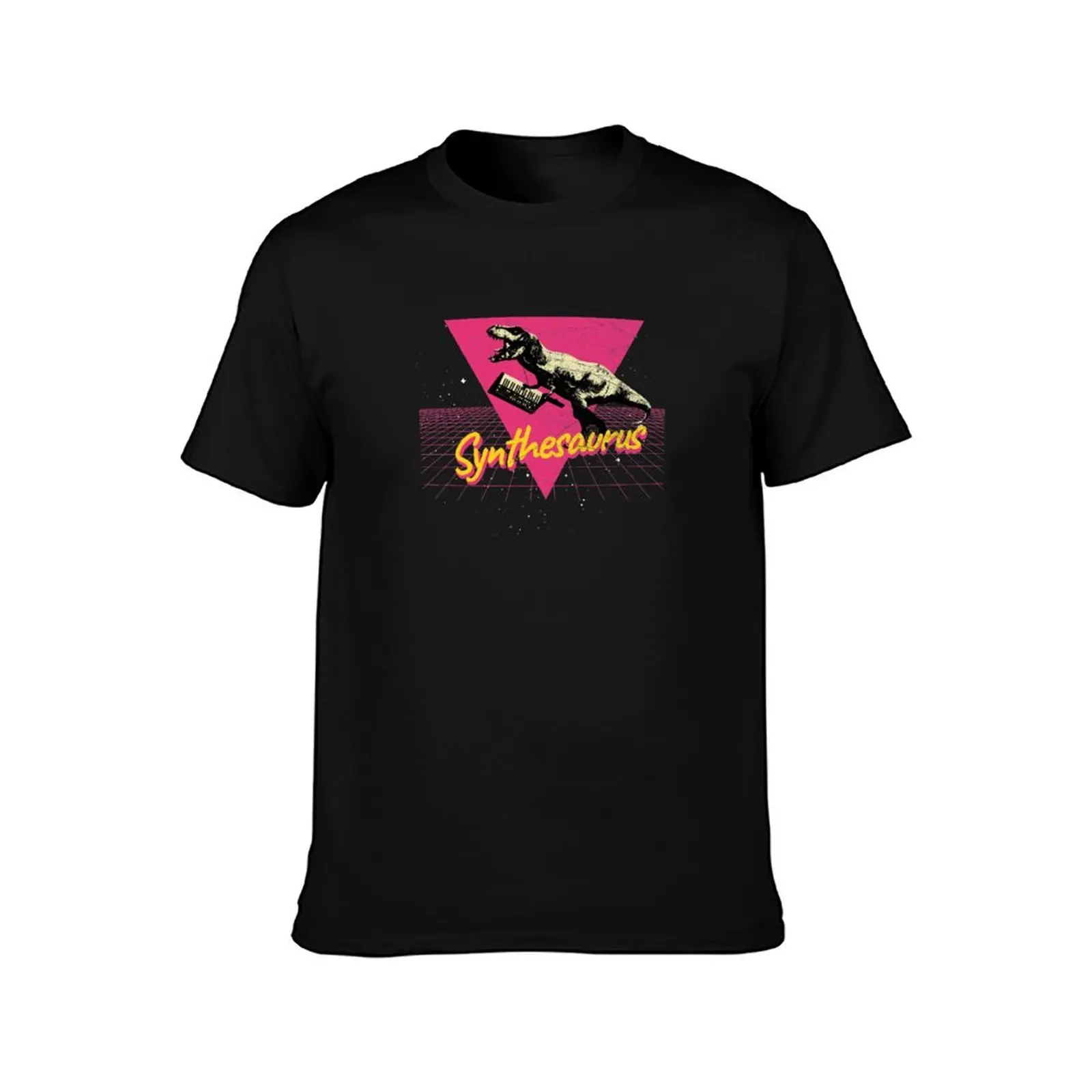 Keytar Synthesaurus - Funny Synthesizer Nerd design T-Shirt Summer Casual Cotton Tee Oversized Streetwear Tops 100% Cotton