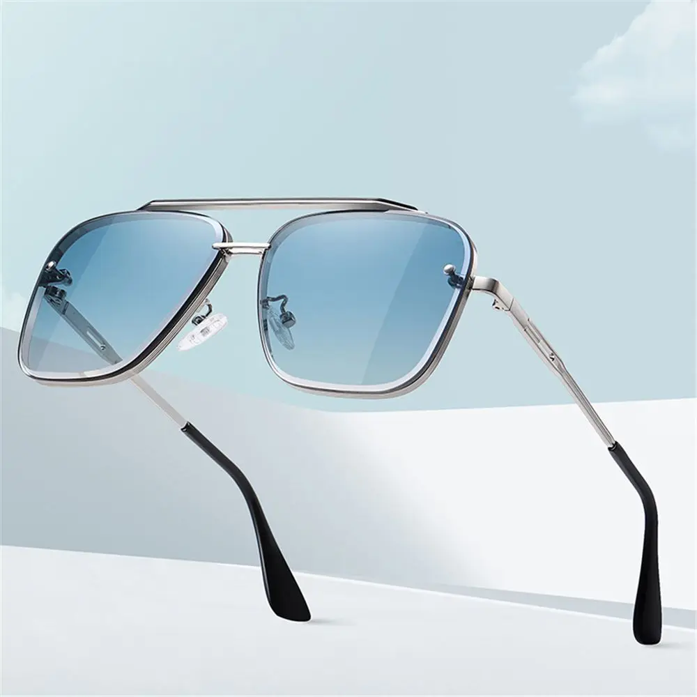 Metalen Frame Zonnebril Voor Mannen Vrouwen Cool Rijbril Mode Punk Zonnebril Zomer Bril Uv400 Bril