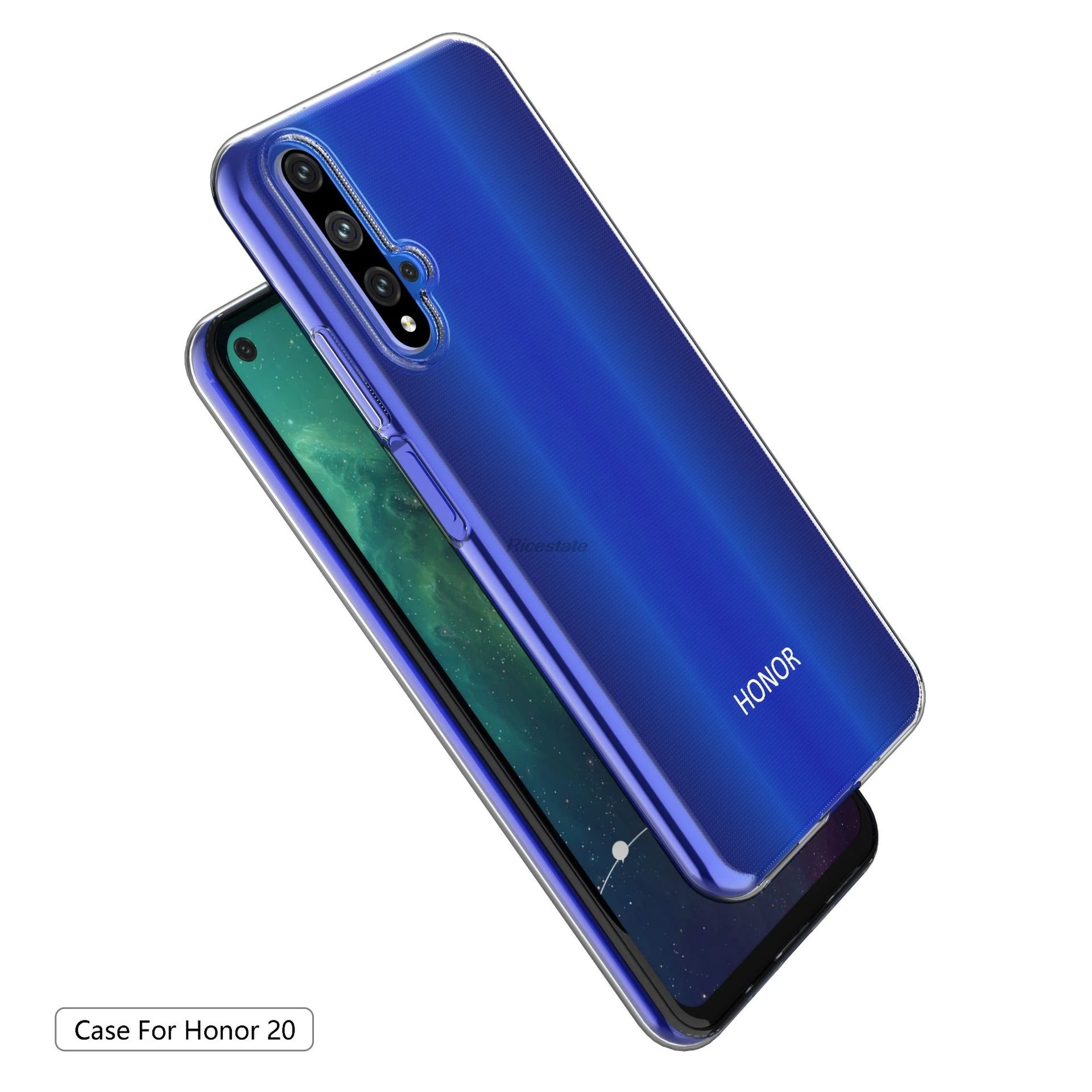 Funda transparente para Huawei Honor 20, funda transparente ultrafina para Huawei Honor 20, funda transparente de silicona TPU para teléfono