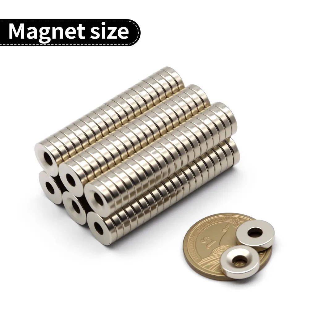 12x3-4mm Super Strong Round With Holes Neodymium Magnet N35 NdfeB Permanent Magnetic imanes Powerful Magnets Refrigerator Magnet