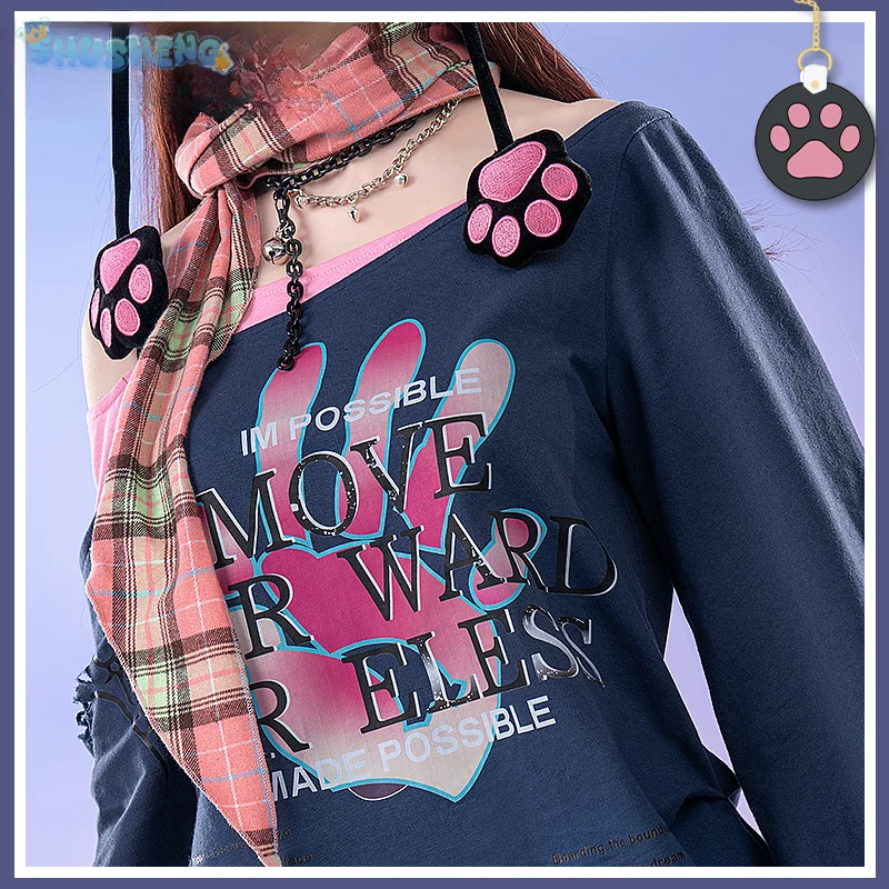 

Game Light and Night Heroine Female MC Xiao Xiao Wu Cosplay Costume Top skirt scarf hat props Halloween Christmas casual suit